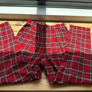 Urban renewal plaid pleaded pants